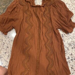 New without tags brown boutique top